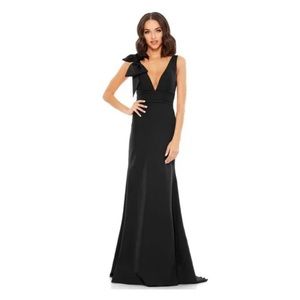 The dress you need !!  Unique style bow Formal Black Dress